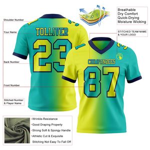 Maillot de football américain pour adulte 100% polyester, tissu respirant, sublimation, couleur personnalisée, concevez votre propre design, fournisseur, durable - Product Image 4