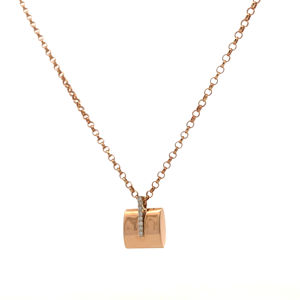 Collar con Colgante de Diamante Real en Oro Rosa de 18K - Collar con Diamante Natural VVS Certificado por IGI - Product Image 6