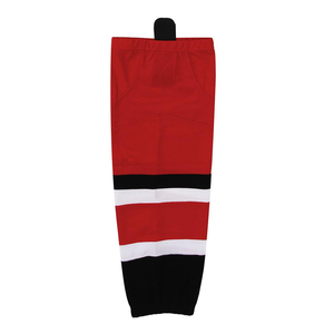 Red Black White Striped <b>Knee</b> <b>High</b> Hockey <b>Socks</b> Breathable Knitted for Adults Winter Sports <b>Socks</b> - Product Image 3