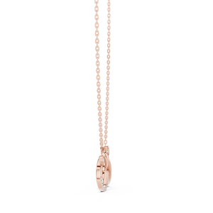 Collier Pendentif Papillon Infini en Or Rose et Diamants, Sertissage Pavé, Symbole Élégant, Bijou Fin, Cadeau - Product Image 2