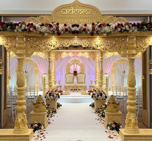 งานแต่งงานแบบอินเดียกูจาราติ อวิกา มันดัป ดัลลัส แกรนด์เวดดิ้ง  โครงไม้สำหรับพิธีแต่งงานแบบสั่งทำพิเศษ  ลากนา เวดิกา โครงไม้สำหรับพิธีแต่งงานแบบเนปาล  โครงไม้สำหรับพิธีแต่งงานในสหราชอาณาจักร - Product Image 2