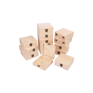 Boîte de rangement en bois écologique, boîte organisatrice en bois massif naturel avec couvercle pour bijoux, cadeaux et rangement à domicile - Product Image 1