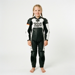 Combinaison de course en cuir pour enfants, en cuir de vache véritable, combinaison de moto pour jeunes, ajustement personnalisé, couleur personnalisée, logo, nom, patch - Product Image 6
