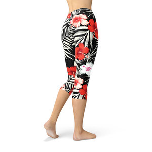 Vêtements de sport pour femmes à imprimé floral, fabrication directe d'usine, pantalon de yoga à taille haute et serré avec poche, leggings sexy - Product Image 4