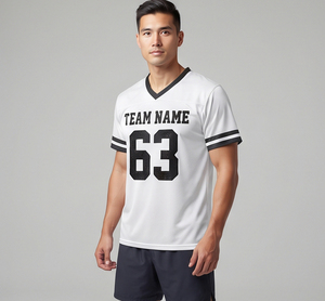 Camiseta de Fútbol Americano de Manga Corta con Cuello en V 100% Poliéster, Transpirable, con Número de Equipo Personalizado, Sublimación - Product Image 2
