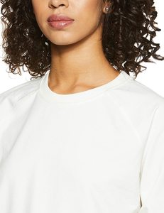Sudadera Blanca de Cuello Redondo para Mujer, 100% Algodón, Corte Regular, Ropa Casual de Otoño, Tejido de Punto, Color Sólido, Manga Larga, Transpirable - Product Image 3