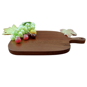 Planche à découper en bois Thatuwood, rectangulaire, avec poignée pliable, antidérapante, durable, plateau de service, passe au lave-vaisselle, épaisseur 1,5 cm, cuisine - Product Image 3