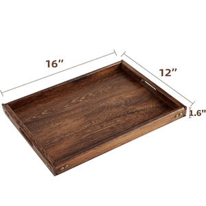 Bandeja de Servir de Madera de Teca de Lujo, con Acabado Natural Elegante, para Hoteles, Restaurantes y Decoración del Hogar, Suministro al por Mayor - Product Image 3