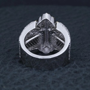 Mens Iced Out <b>Cross</b> <b>Ring</b> Diamond Band Hip Hop Bling <b>Ring</b> Big Statement <b>Ring</b> Sterling <b>Silver</b> Religious Jewelry for Men - Product Image 3
