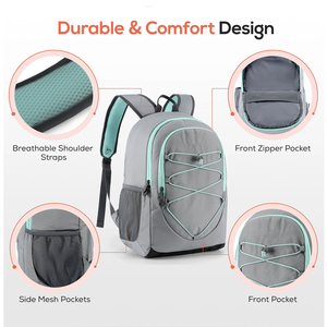 Sac à dos scolaire durable 2026 en tissu Oxford à rayures, grande capacité, imperméable, multifonctionnel, pour étudiants, sac de voyage, logo personnalisé - Product Image 2