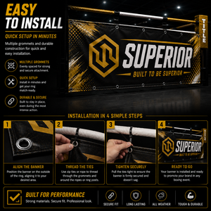 Custom Event Boxing Ring Side <b>Banner</b> for Promotional Displays Sponsorship Recognition Brand Awareness Campaigns - Product Image 2