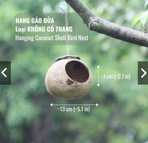 Nichoir pour oiseaux en noix de coco naturelle / Bols en coquille de noix de coco pour nids d'oiseaux fabriqués par Green Future Vietnam / Substrat en fibre de noix de coco pour nids d'oiseaux - Product Image 4