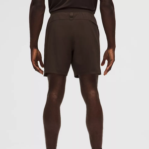 Men's Solid Color Drawstring Shorts Quick Dry Breathable Casual Athletic Wear Mid Waist Polyester Fabric - Product Image 2