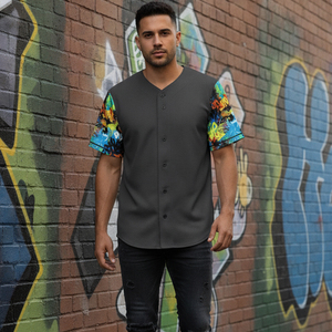 Custom Logo <b>Mens</b> Striped Baseball Jersey V Neck Button Up Breathable Softball Uniform Team Club Training Wear Bulk - Product Image 6