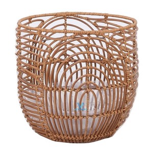 Cesta de Picnic Elegante de Bambú y Ratán, Organizador de Almacenamiento de Fibra Natural Hecho a Mano, con Logotipo Personalizado, Ecológico y Rústico - Product Image 1