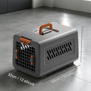 Lettiera per Gatti Spaziosa Grigia a Tema Aviazione con Maniglia, Toilette per Gatti da Viaggio per Interni, Grande e Anti-Tracciamento - Product Image 4