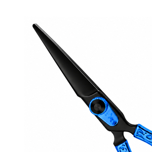 Tijeras de Peluquería Profesionales de Acero Inoxidable de 6 Pulgadas con Logotipo Personalizado, Mango Azul, Hoja Afilada, para Uso en Salón y Barbería - Product Image 3
