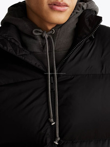 แจ็กเก็ตขนเป็ดมีฮู้ดสำหรับผู้ชายใส่กลางแจ้งเสื้อขนเป็ดมีซิปปิดสำหรับเล่นกีฬามีฉลากตามสั่ง - Product Image 5