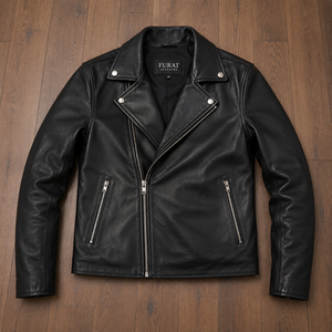 Service de fabrication professionnel, cuir Furat de haute qualité, veste en cuir d'hiver pour homme, respirante, coupe-vent, doublure en polyester - Product Image 3