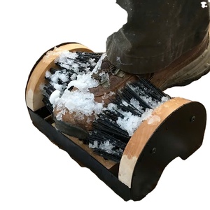 แปรงขูดรองเท้าไม้แบบหนาพิเศษพร้อมโครงเหล็กและขนแปรงไนลอนสำหรับทำความสะอาดโคลน ดิน และหิมะกลางแจ้ง - Product Image 1