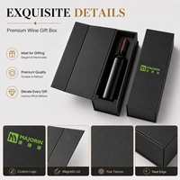Boîte cadeau de luxe personnalisée en carton magnétique avec impression quadricolore pour vins rouges et spiritueux OEM ODM
