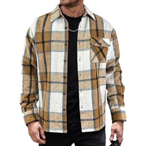 Chemise-veste à carreaux personnalisée style forêt, en coton respirant de haute qualité, col ouvert, durable, manches longues, confortable et décontractée - Product Image 4