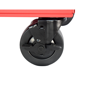 Chariot utilitaire roulant ODM 84 cm à 4 tiroirs, fermeture douce, acier thermolaqué rouge mat, capacité 320 kg, pour atelier et garage - Product Image 2