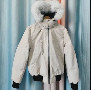 Custom Unisex <b>Fur</b> Hood Bomber Jacket, Warm Padded Winter <b>Coat</b> with Utility Pockets, Ribbed Cuffs and Custom Logo <b>for</b> <b>Men</b> Women - Product Image 6