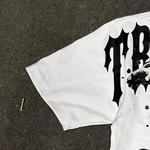 T-shirt blanc à manches courtes et col rond Triple Deuces South Carolina, coupe classique, style streetwear, jersey de coton respirant pour homme, 320g - Product Image 4