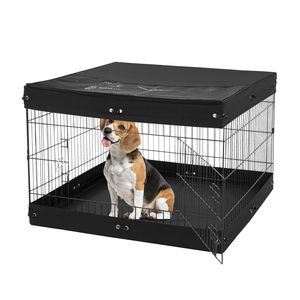 4 Pezzi Recinto Pieghevole in Metallo per Animali Domestici 24 x 36 Pollici per Cani e Gatti, da Interno/Esterno con Copertura Superiore a Telaio Solido - Product Image 6