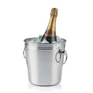 Cubo de Hielo de Acero Inoxidable de Lujo en Oferta, Cubo para Vino Plateado Antiguo de Primera Calidad para Bares y Eventos de Boda - Product Image 2