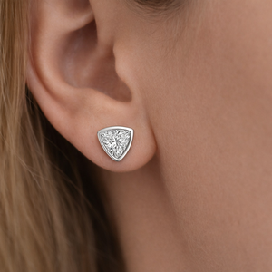 Pendientes de tuerca con diamante trillón de 1 quilate al por mayor en oro macizo de 14K, pendiente solitario minimalista con diamante cultivado en laboratorio para ella - Product Image 5