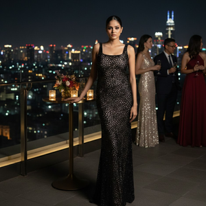 Vestido de noche estilo sirena para mujer de diseñador |   Vestido Formal Premium para Bodas, Fiestas y Eventos de Alfombra Roja, Calidad de Exportación al por Mayor - Product Image 2