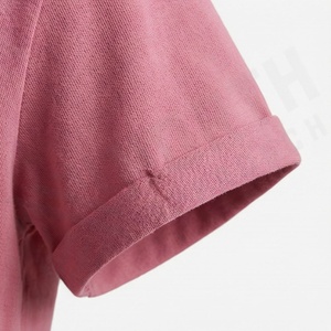 เสื้อยืดคอตตอนเรียบง่ายแบบพื้นฐานสำหรับผู้หญิง เสื้อยืดครอปพรีเมียมสำหรับผู้หญิง เสื้อผ้าออกกำลังกาย ระบายอากาศได้ดี สีสันปรับแต่งได้ - Product Image 6