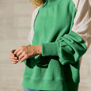 Women's Casual Winter Fleece Windproof Quick-Dry Breathable Drop-Shoulder Sleeve Stand Collar <b>Long</b> <b>Sweatshirt</b> - Product Image 2