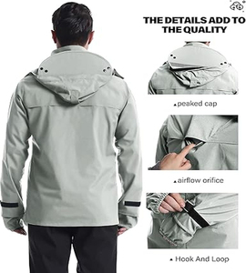 Rain <b>Jackets</b> Professional <b>Waterproof</b> Raincoat <b>Jacket</b> Lightweight Windproof Travel Gear OEM Supply - Product Image 6