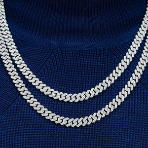 Collar con Colgante de Moissanita Redonda Certificada por GRA, Cadena de Eslabones, Chapado en Plata, Plata de Ley 925, Estilo Hiphop, Unisex, Regalo para Fiestas, Joyería - Product Image 5