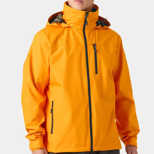 Chaqueta Impermeable con Capucha para Hombre, Color Naranja, Corte Regular, Exterior de Poliéster, Cierre de Cremallera, Estilo Casual, para Otoño - Product Image 6