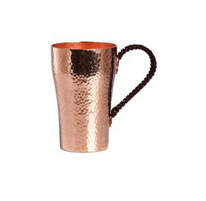 Ensemble de 8 tasses en cuivre Moscow Mule (16 oz) 100% cuivre pur |   Fabriqué à la main avec une finition martelée laquée et des bords arrondis lisses - Product Image 5