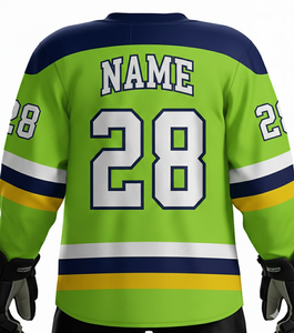 Fournisseur de maillots de hockey sur glace OEM |   Uniformes de hockey respirants 100% polyester en gros |   Logo personnalisé pour équipe et vêtements décontractés - Product Image 4