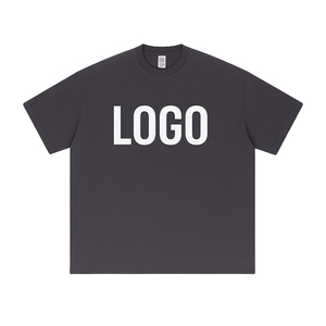 T-shirt graphique en coton surdimensionné personnalisé avec logo pour homme, respirant, col rond, qualité supérieure, OEM, streetwear, tenue décontractée - Product Image 1