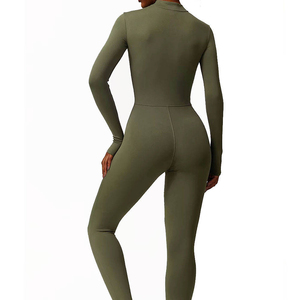 <b>Women</b> Sleeveless Shaping Compression Romper V Neck Workout <b>Bodysuit</b> Stretch Yoga Jumpsuit Breathable Quick Dry Fitness Gym - Product Image 3