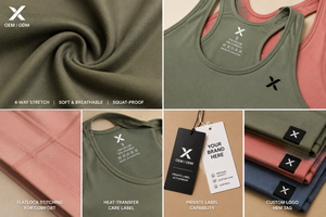 กางเกงโยคะถักแบบสั่งทำสำหรับผู้หญิง X Sports City สีพื้น คอวี ระบายอากาศได้ดี ยืดได้สี่ทิศทาง แห้งเร็ว ด้านหน้า - Product Image 5