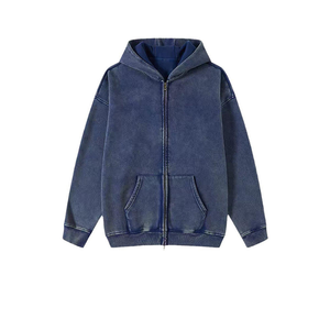 Sudadera con Capucha de Marca Privada con Lavado Ácido, Estilo Vintage Desgastado, Estilo Boutique, Venta al por Mayor, Fábrica de Ropa Sialkot - Product Image 4