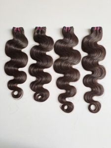 ผมต่อแบบเส้นเดียว เกรด 12A 10A ของแท้ 100% จากบราซิลและอินเดีย ยี่ห้อ Huixin รุ่น 613 แบบลอนบอดี้เวฟ ขายส่ง - Product Image 4