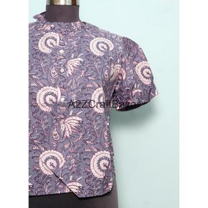 Vestidos Casuales de Oficina para Mujer, 100% Algodón Hecho a Mano, Transpirables, Mini, Manga Larga, Cuello Redondo, Estampado Floral, Modernos, Holgados, Ecológicos - Product Image 2