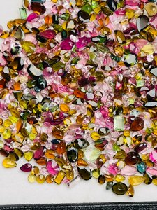Turmalina Natural Multicolor, Piedras Preciosas de Corte Mixto, Calidad AAA, Brillo AAA, Multicolor, Certificadas por IGI para la Fabricación de Joyas - Product Image 3
