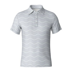 Polo T-shirt en jersey respirant de haute qualité, uni, personnalisé avec logo, pour homme, manches courtes, style décontracté, OEM. - Product Image 5