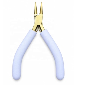 คีมจับเครื่องประดับปลายมนสีทองพร้อมด้ามจับสีลาเวนเดอร์ - Product Image 3