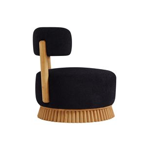 Set di sedie moderno da 27,5 pollici senza braccioli in stile rustico, con base in legno imbottita e design a tetto di paglia, poltrona Liv's Name - Product Image 2